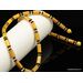 Egg yolk Cylinder beads Baltic amber UNISEX choker 23in