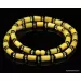 Egg yolk Cylinder beads Baltic amber UNISEX choker 22in