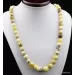 Unique Marble ROUND beads Baltic amber necklace 24in