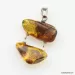 Nautral Baltic amber silver pendant 6g
