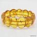 Honey pieces Baltic amber elastic bracelet 8in