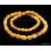 Vintage Egg Yolk BARREL Baltic amber unisex necklace
