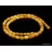 Vintage Egg Yolk BARREL Baltic amber unisex necklace