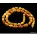 Vintage Egg Yolk beads Baltic amber unisex necklace