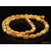 Vintage Egg Yolk BARREL Baltic amber unisex necklace