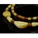 Artisan combination beads Baltic amber necklace 20in
