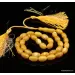 Islamic 33 Prayer Egg Yolk OLIVE Baltic amber beads rosary