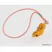 Carved Baltic amber - strap charm dangle