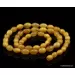 ANTIQUE Vintage Egg Yolk BARREL Baltic amber necklace 22in