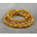ANTIQUE Vintage Egg Yolk BARREL Baltic amber necklace 22in