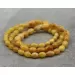 ANTIQUE Vintage Egg Yolk BARREL Baltic amber necklace 22in