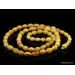 ANTIQUE Vintage Egg Yolk BARREL Baltic amber necklace 22in