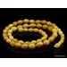 ANTIQUE Vintage Egg Yolk BARREL Baltic amber necklace 21in