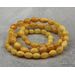 ANTIQUE Vintage Egg Yolk BARREL Baltic amber necklace 21in