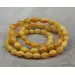 ANTIQUE Vintage Egg Yolk BARREL Baltic amber necklace 21in