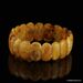 Anitique EGG YOLK pieces Baltic amber stretch bracelet