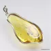 Large amulet Baltic amber silver pendant with insect inclusion 20g