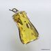 Large amulet Baltic amber silver pendant with insect inclusion 17g