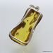 Large amulet Baltic amber silver pendant with insect inclusion 17g