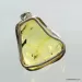Large amulet Baltic amber silver pendant with insect inclusion 16g