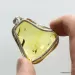 Large amulet Baltic amber silver pendant with insect inclusion 16g
