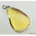 Large amulet Baltic amber silver pendant w insect inclusion 14g
