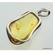 Large amulet Baltic amber silver pendant w insect inclusion 12.1