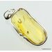 Large amulet Baltic amber silver pendant w insect inclusion 9g