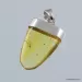 Baltic amber silver pendant w insect inclusion 6g