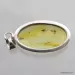 Baltic amber silver pendant w insect inclusion 5g