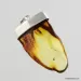 Baltic amber silver pendant w insect inclusion 10g