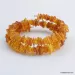 Honey Baltic amber Memory wire bracelet