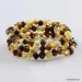 Multi BAROQUE beads Baltic amber Memory wire bracelet