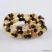Multi Raw BAROQUE beads Baltic amber Memory wire bracelet