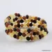 Multi Raw BAROQUE beads Baltic amber Memory wire bracelet