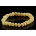 Raw Butter BAROQUE beads Baltic amber bracelet 7in