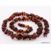 Cognac glossy nuggets Baltic amber necklace