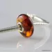Cognac Baltic amber PANDORA style bead