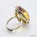 Baltic amber silver ring w insect inclusion
