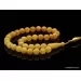 Islamic 33 Prayer Egg Yolk ROUND Baltic amber beads rosary