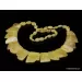 Butter pieces Baltic amber choker 18in