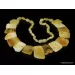 Butter pieces Baltic amber choker 18in