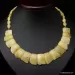 Butter pieces Baltic amber choker 18in