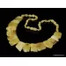 Butter pieces Baltic amber choker 18in