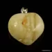 Butter Baltic amber HEART shape pendant