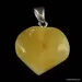 Butter Baltic amber HEART shape pendant