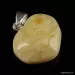 Butter Baltic amber HEART shape pendant