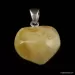 Butter Baltic amber HEART shape pendant