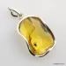 Baltic amber silver pendant w insect inclusion 9g