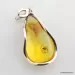 Baltic amber silver pendant w insect inclusion 10g